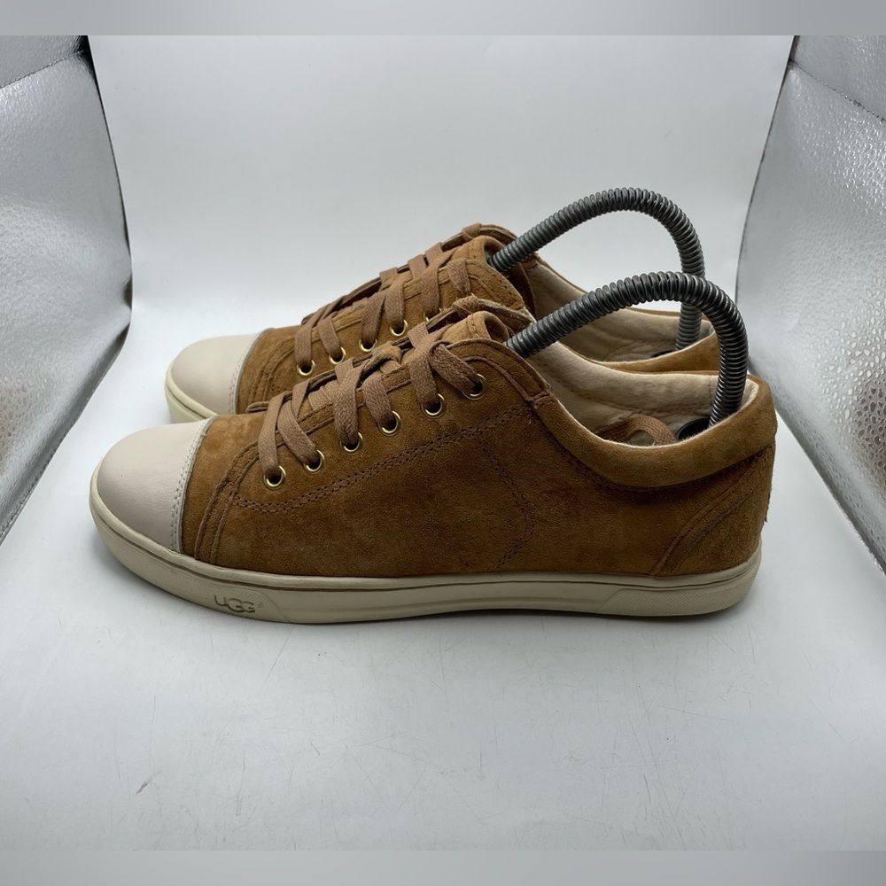 UGG Taya Brown Suede Sherpa lined Sneakers size 7.5